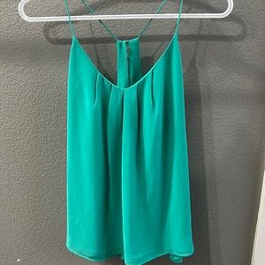 Teal blouse tank top with razorback